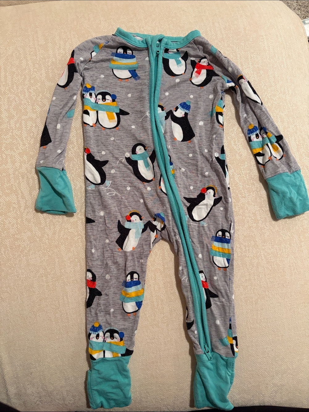 Little Sleepies Penguin Print 0-3 months